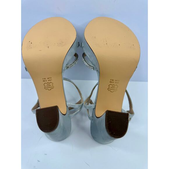 Nina Women's Saralyn Platform Block Heel Sandals Silver Size 8.5M NWT/Box - Picture 7 of 7